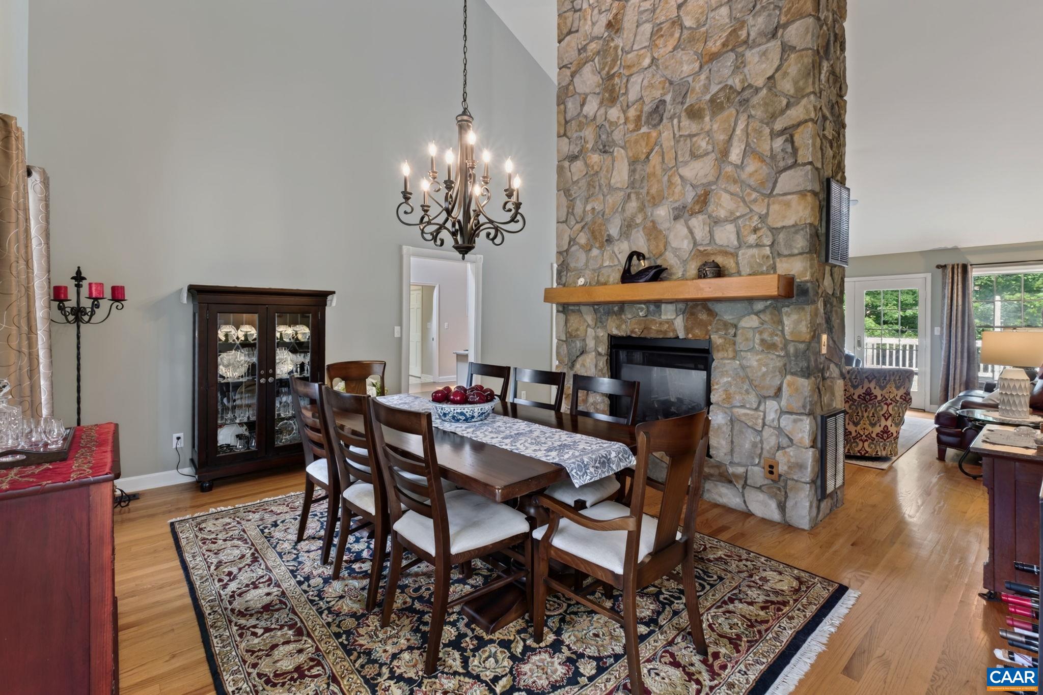 to the Great Room & Kitchen. Note the 2-sided Fireplace. to the Great Room & Kitchen. Note the 2-sided Fireplace.