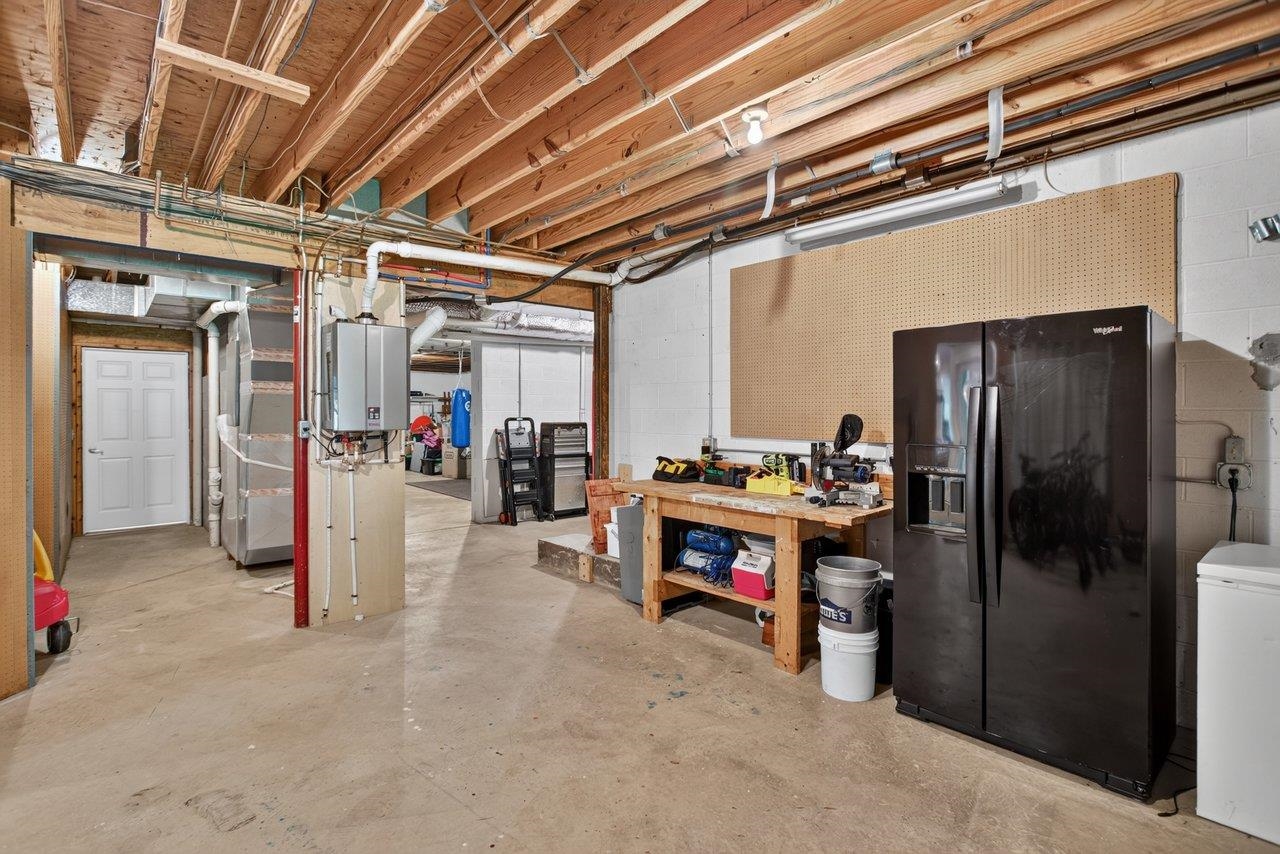 This is just a snapshot of the storage space in the gigantic unfinished basement, which also houses a single-car garage. This is just a snapshot of the storage space in the gigantic unfinished basement, which also houses a single-car garage.