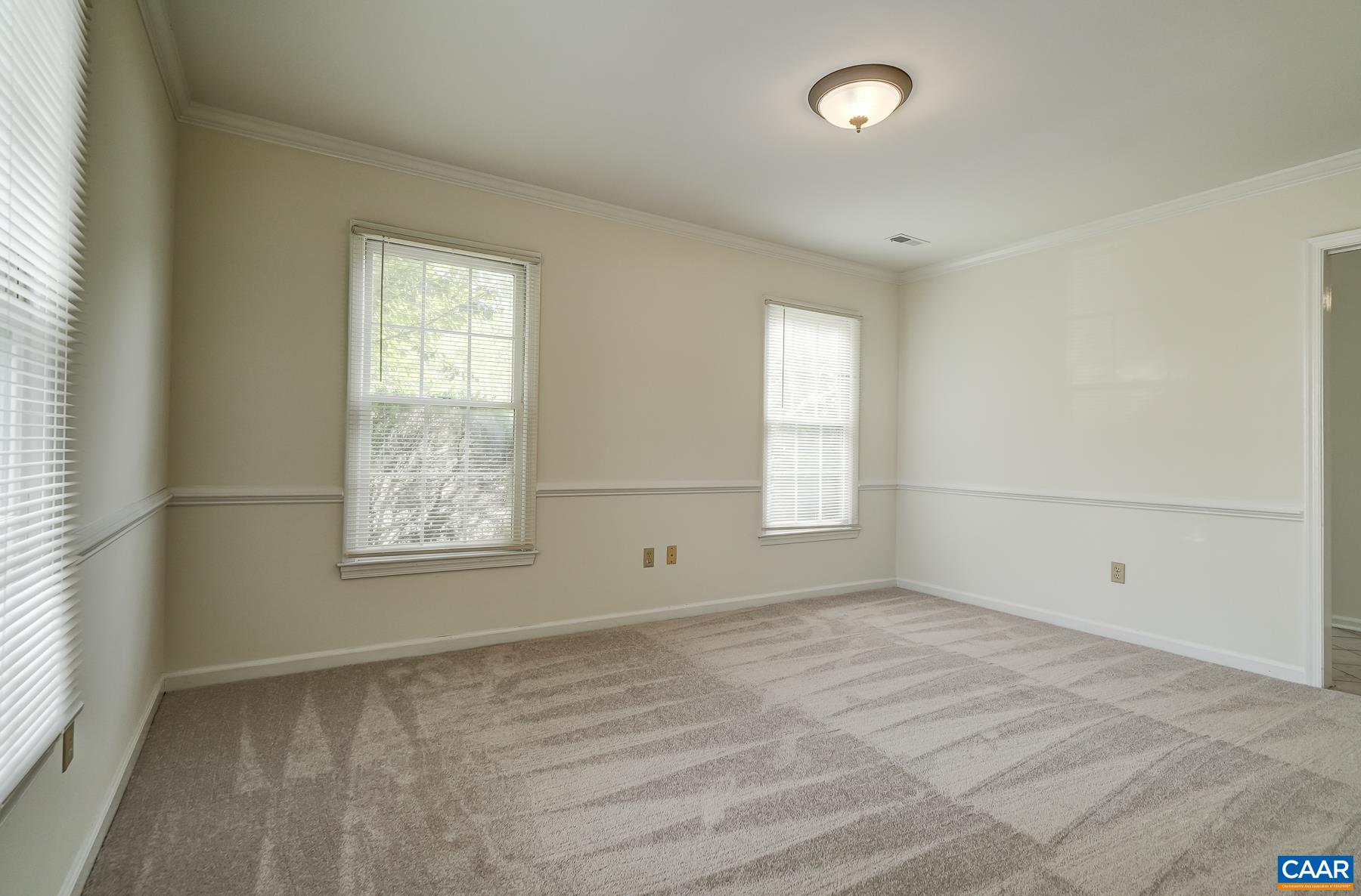 Dining room with chair rail.
