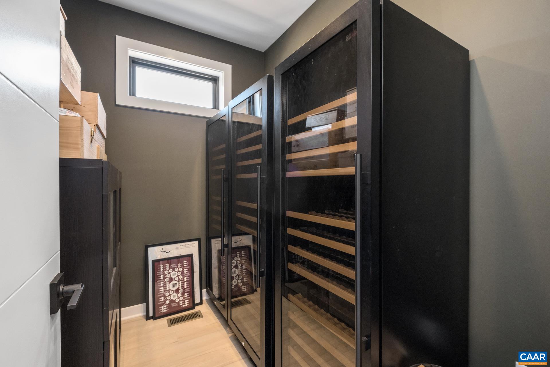 Large walk-in storage area for wine and more!
