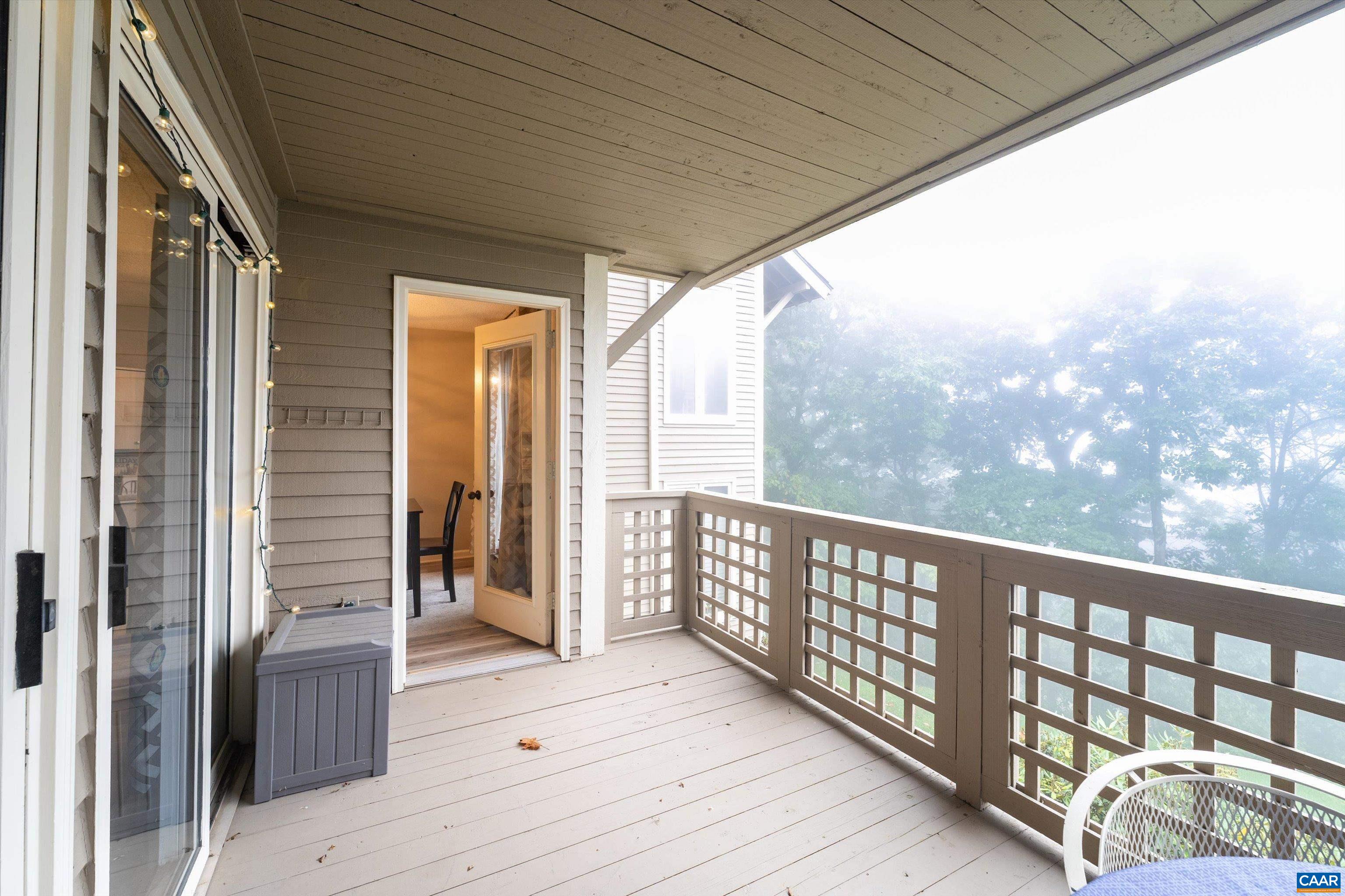 Nice deck has view to #18 Devils Knob Golf Course
