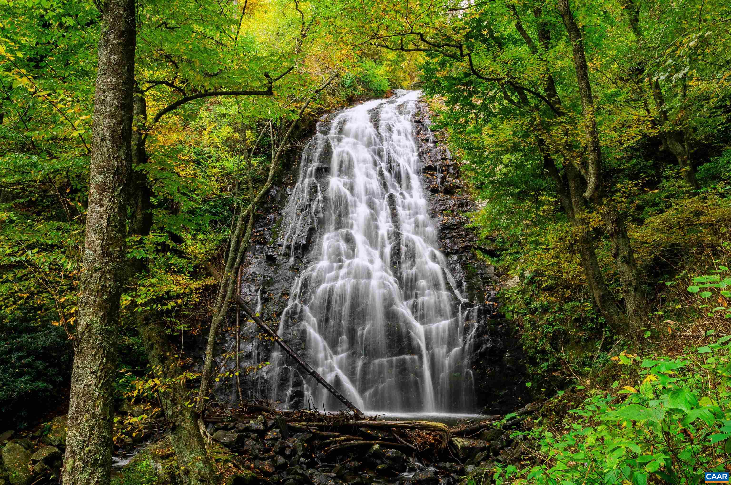 Virginia's tallest cascading waterfall, a short drive from the gate. Virginia's tallest cascading waterfall, a short drive from the gate.
