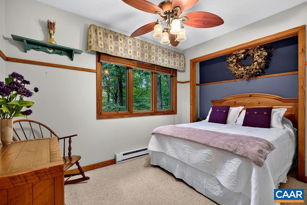 One of the two guest bedrooms on the upper level.