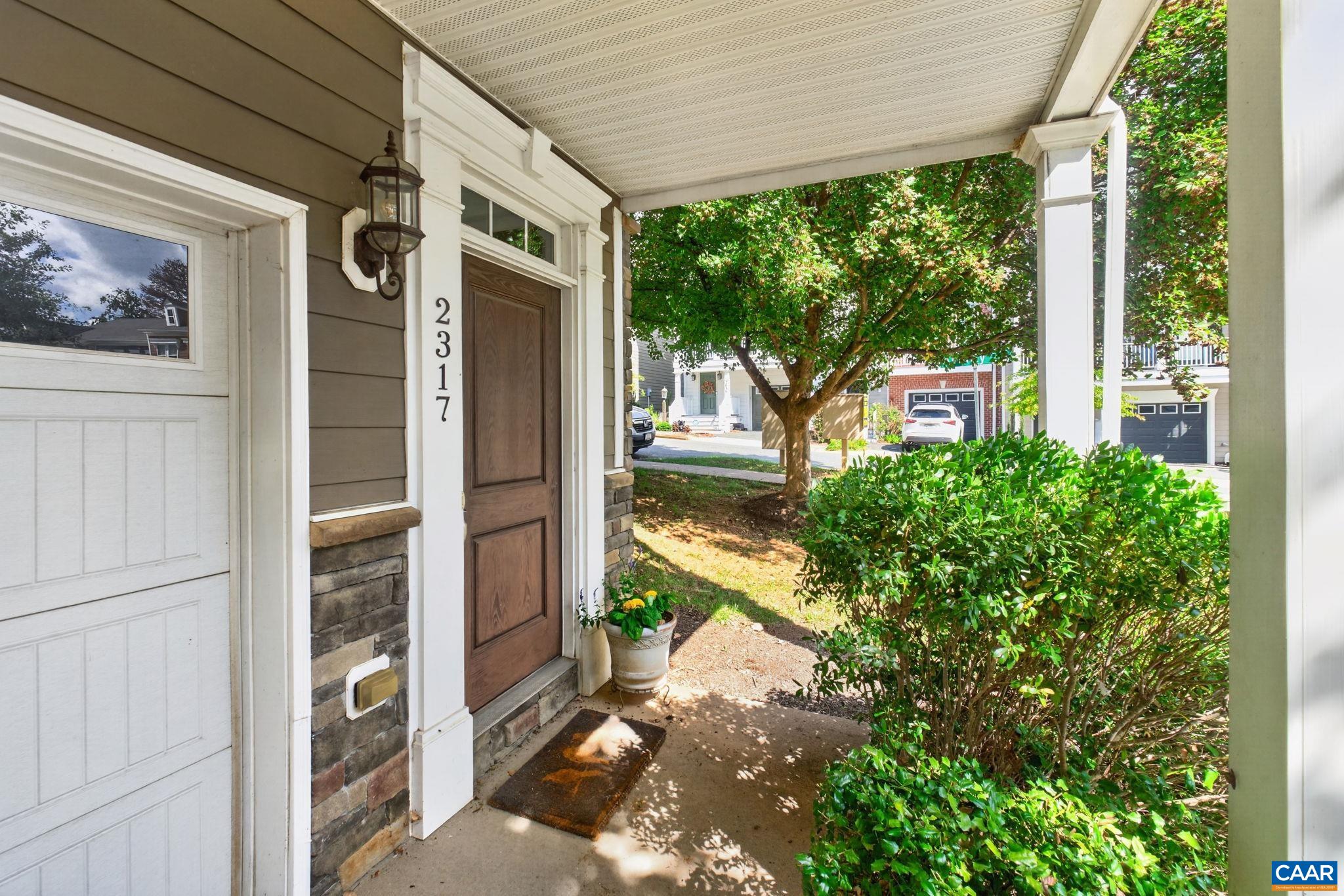 Covered front porch. Covered front porch.