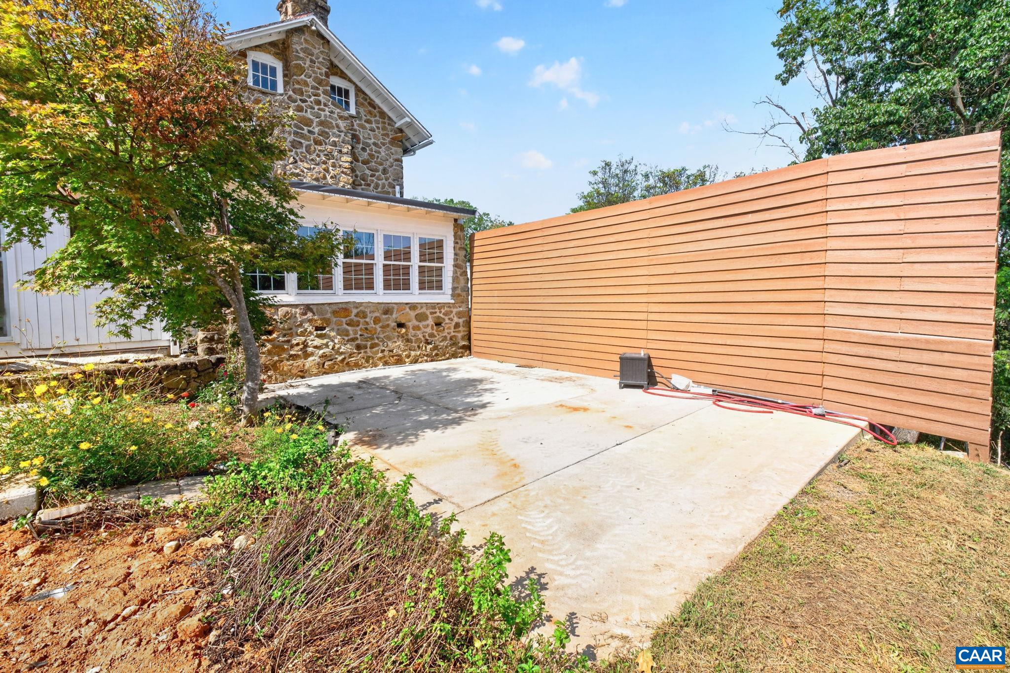 Patio or hot tub location. Patio or hot tub location.