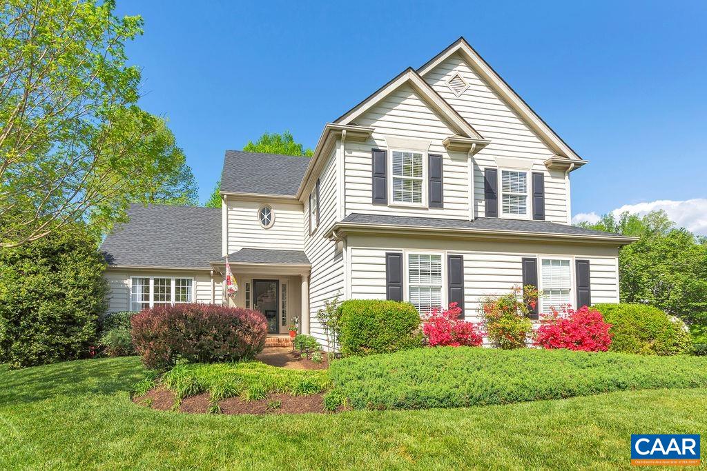 Landscaped front of the home.