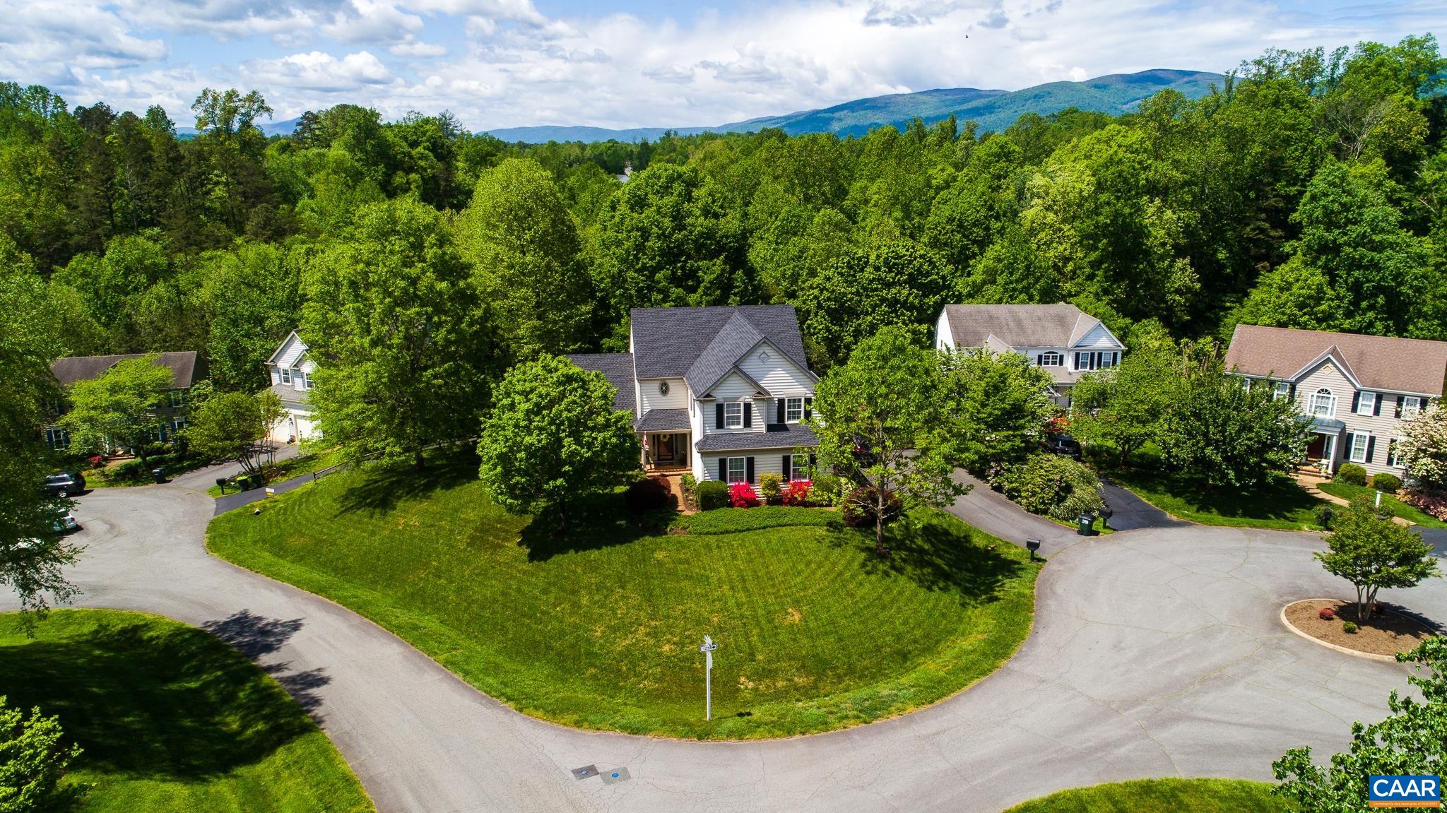 The home is surrounded by gorgeous Blue Ridge Mountain views!