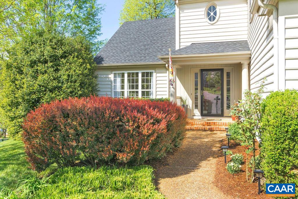 Landscaped front walkway.