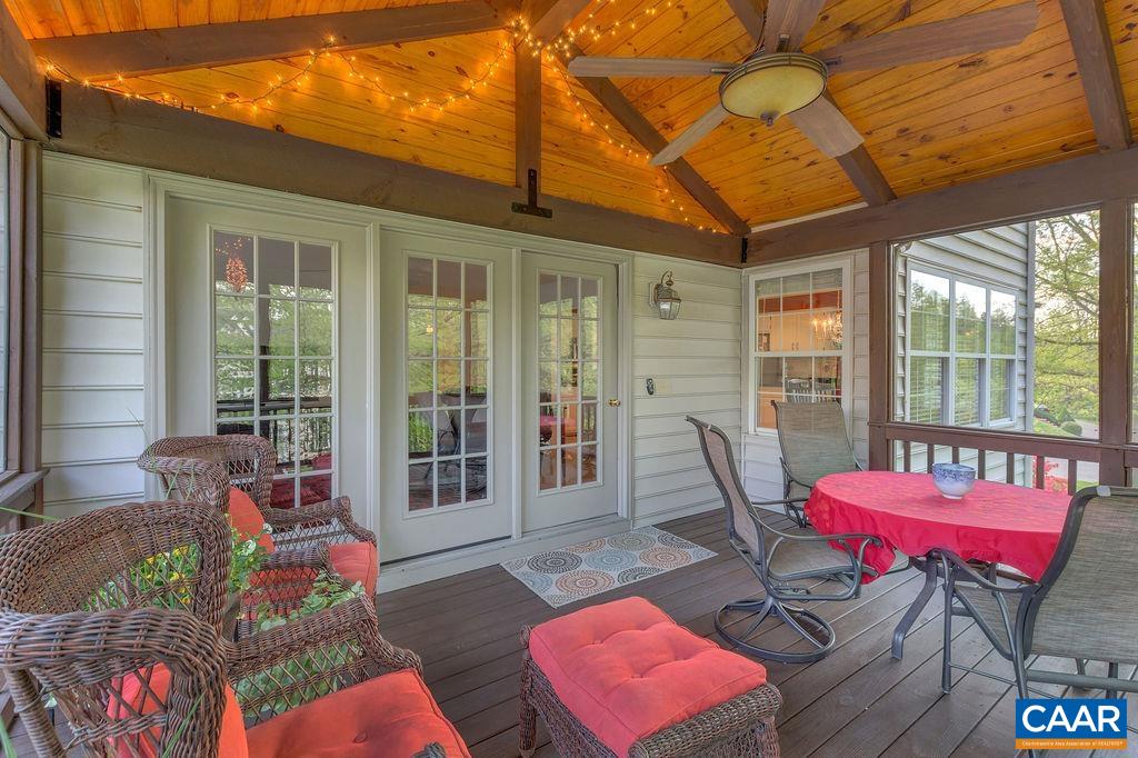 Amazing screen porch off the family room.