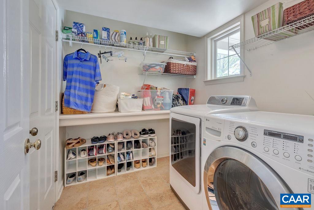 Laundry room and door to the garage.