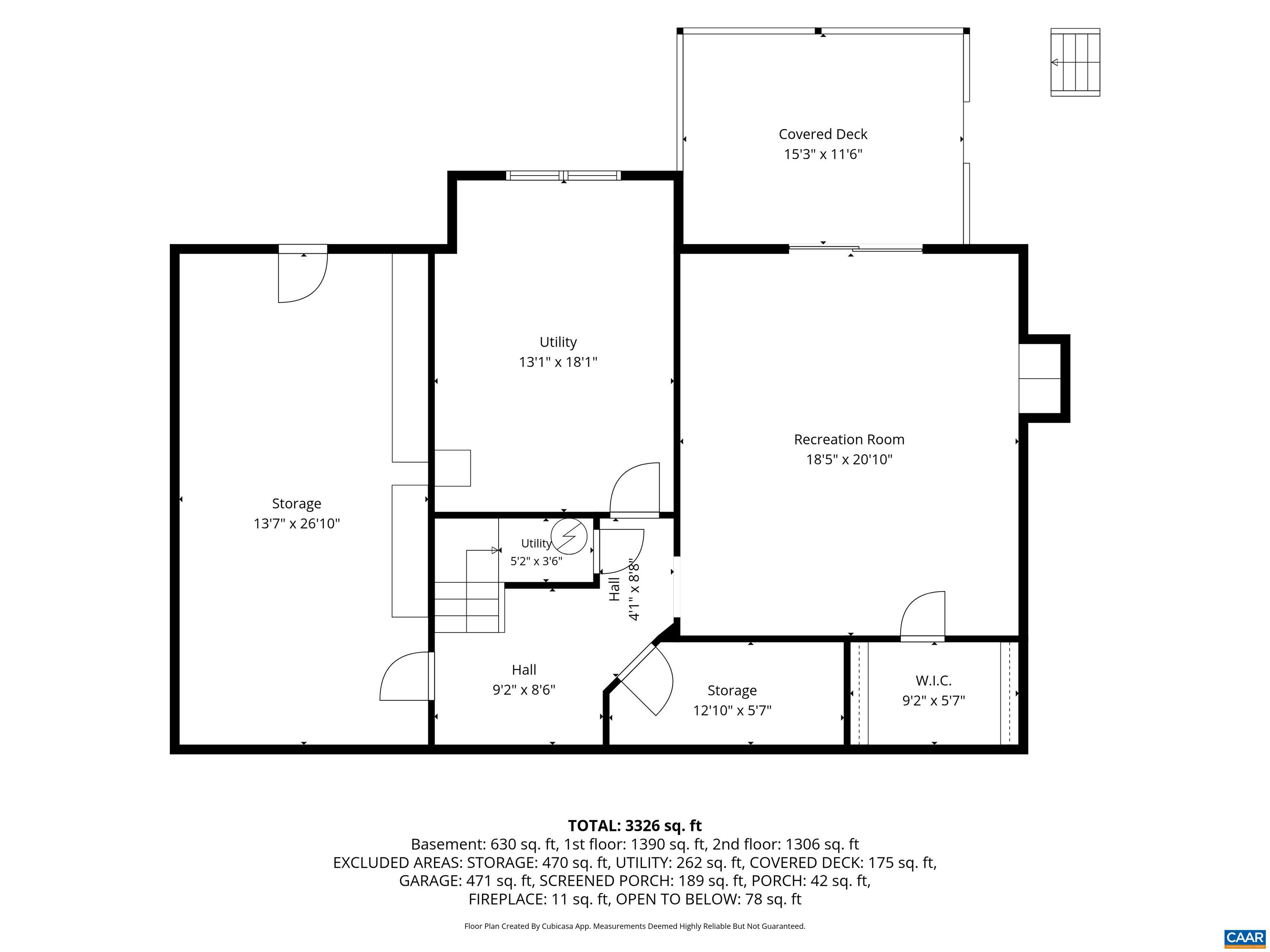 Terrace level floor plan.