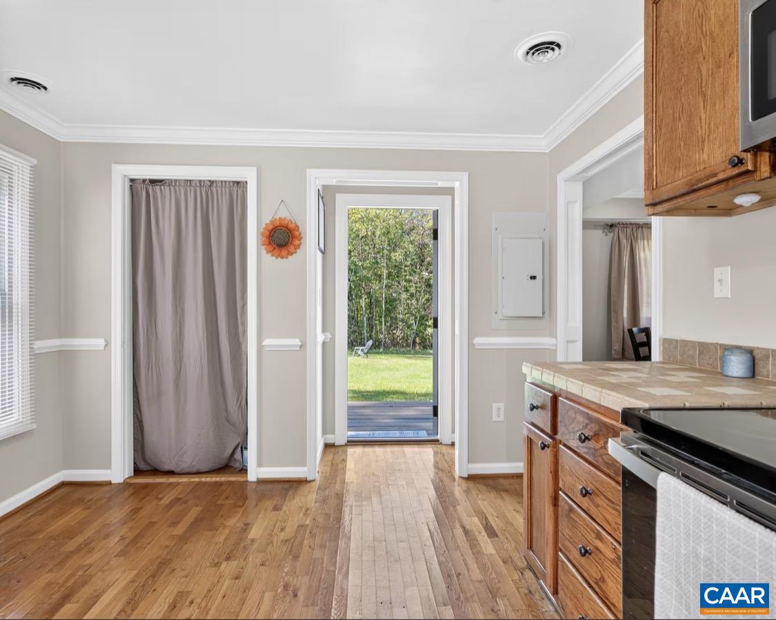 View to the back door