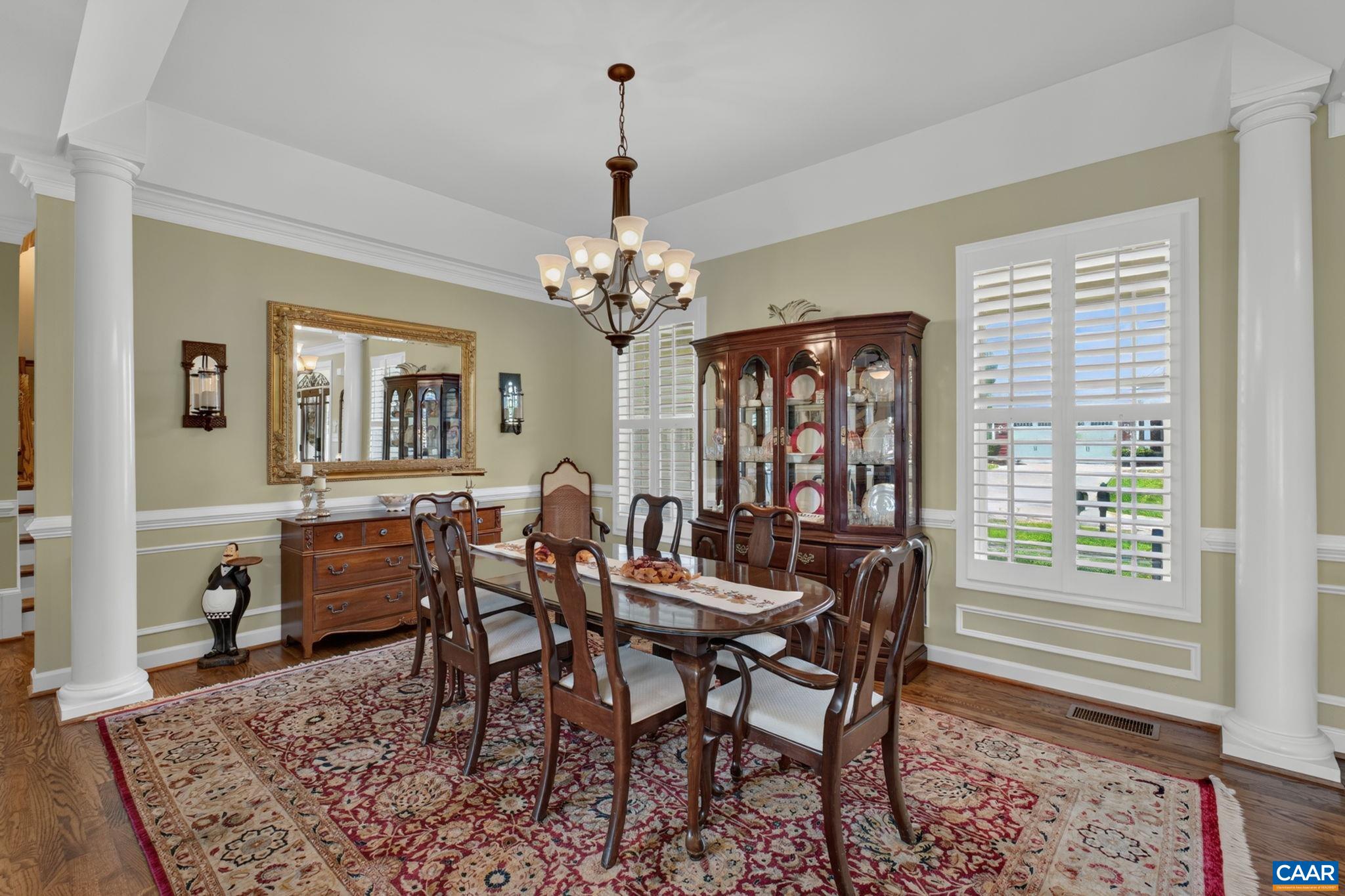 Open concept dining room allows for extended dining space. Open concept dining room allows for extended dining space.