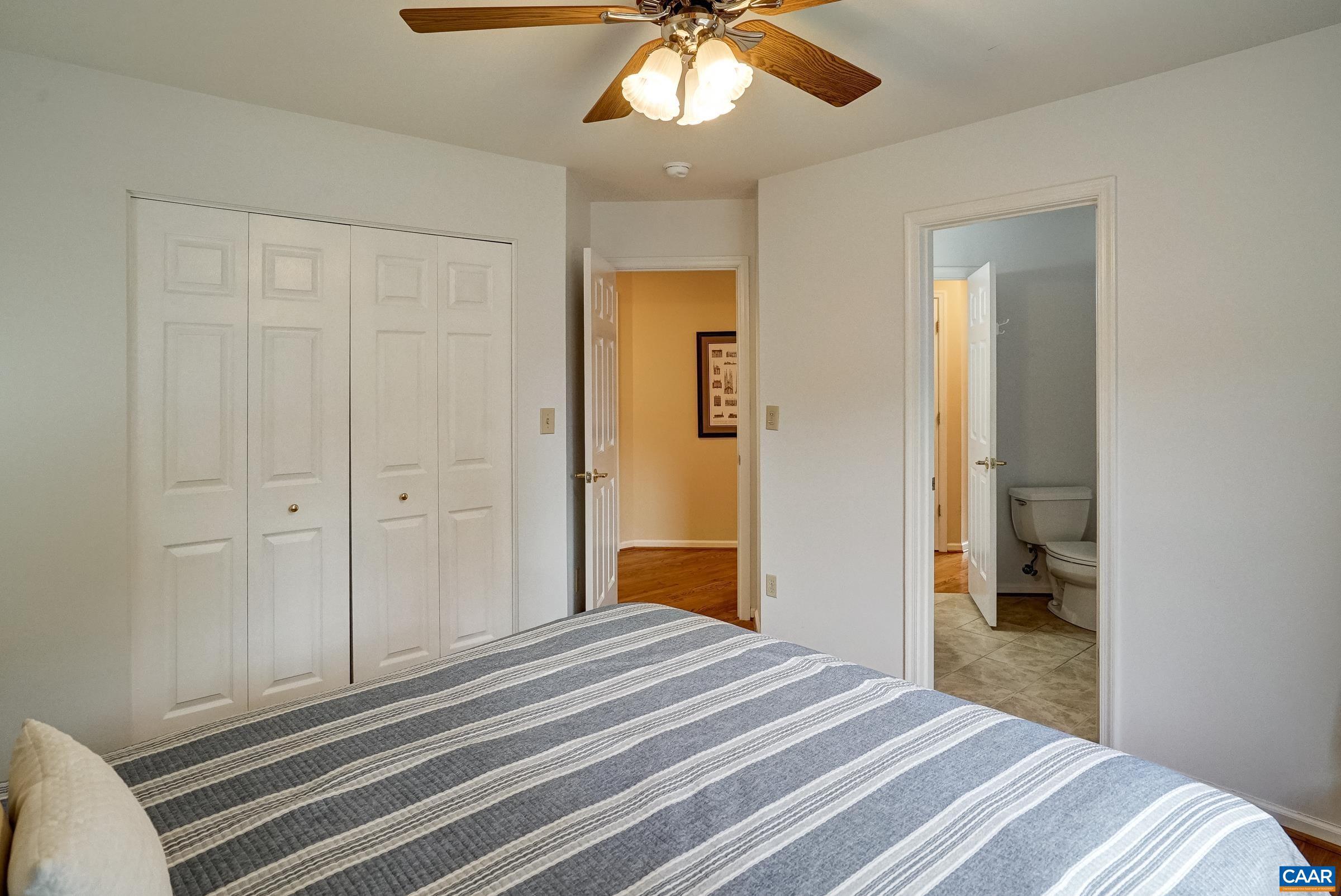 Bedroom #2 connects to hall bathroom. Bedroom #2 connects to hall bathroom.