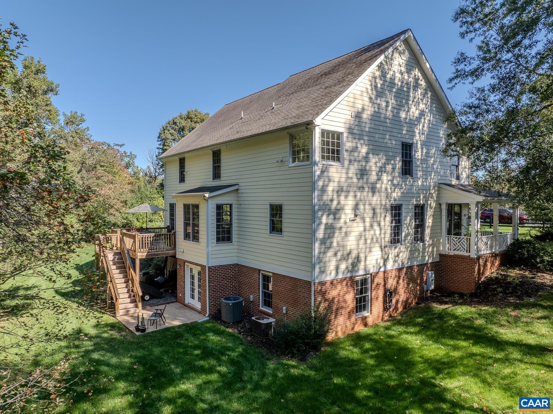 Flat backyard surrounded by mature trees with room to run and play! Flat backyard surrounded by mature trees with room to run and play!
