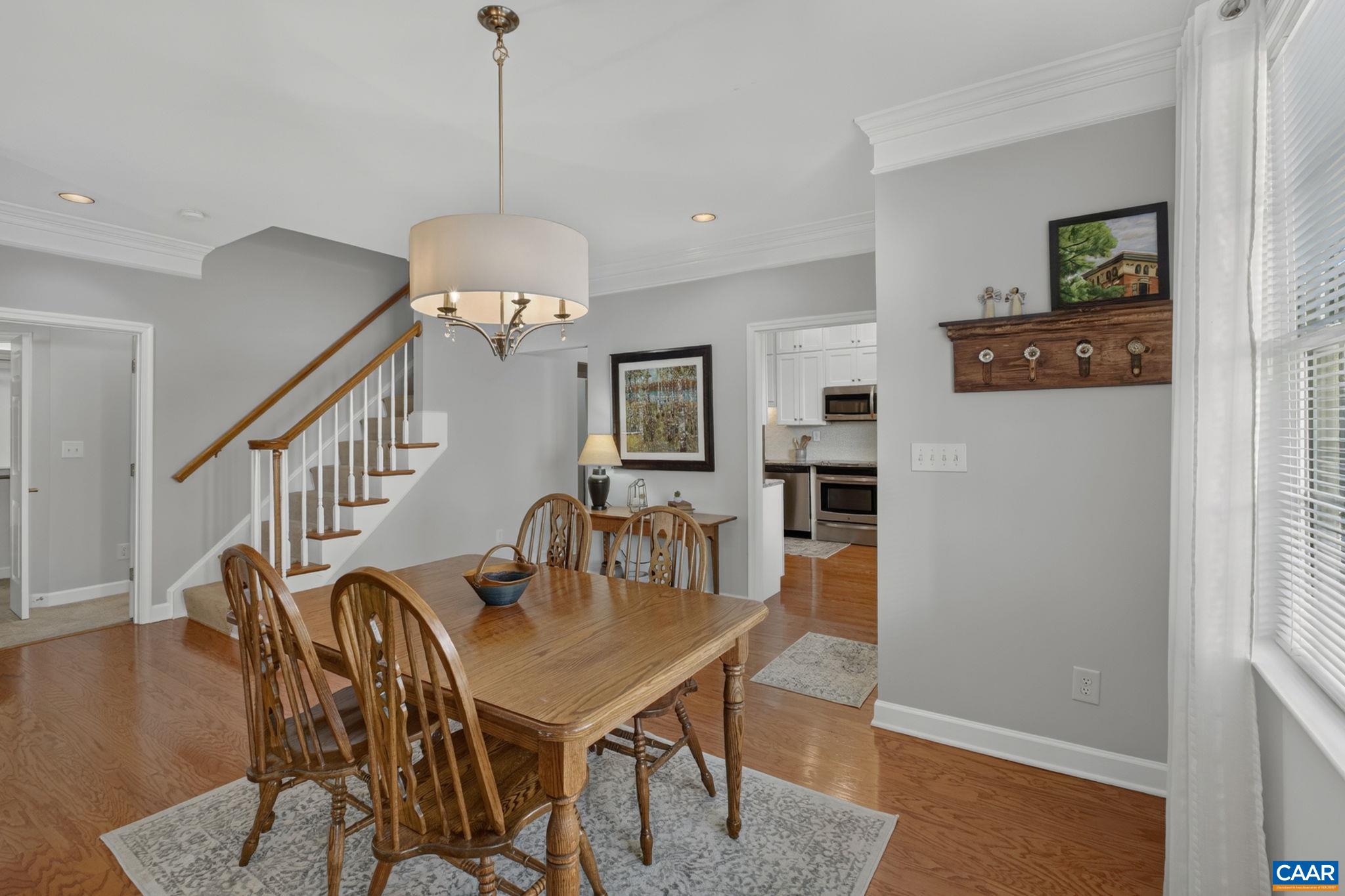 Plenty of room for the dining room table and due to the open layout, you can extend your table and add extra chairs. Plenty of room for the dining room table and due to the open layout, you can extend your table and add extra chairs.