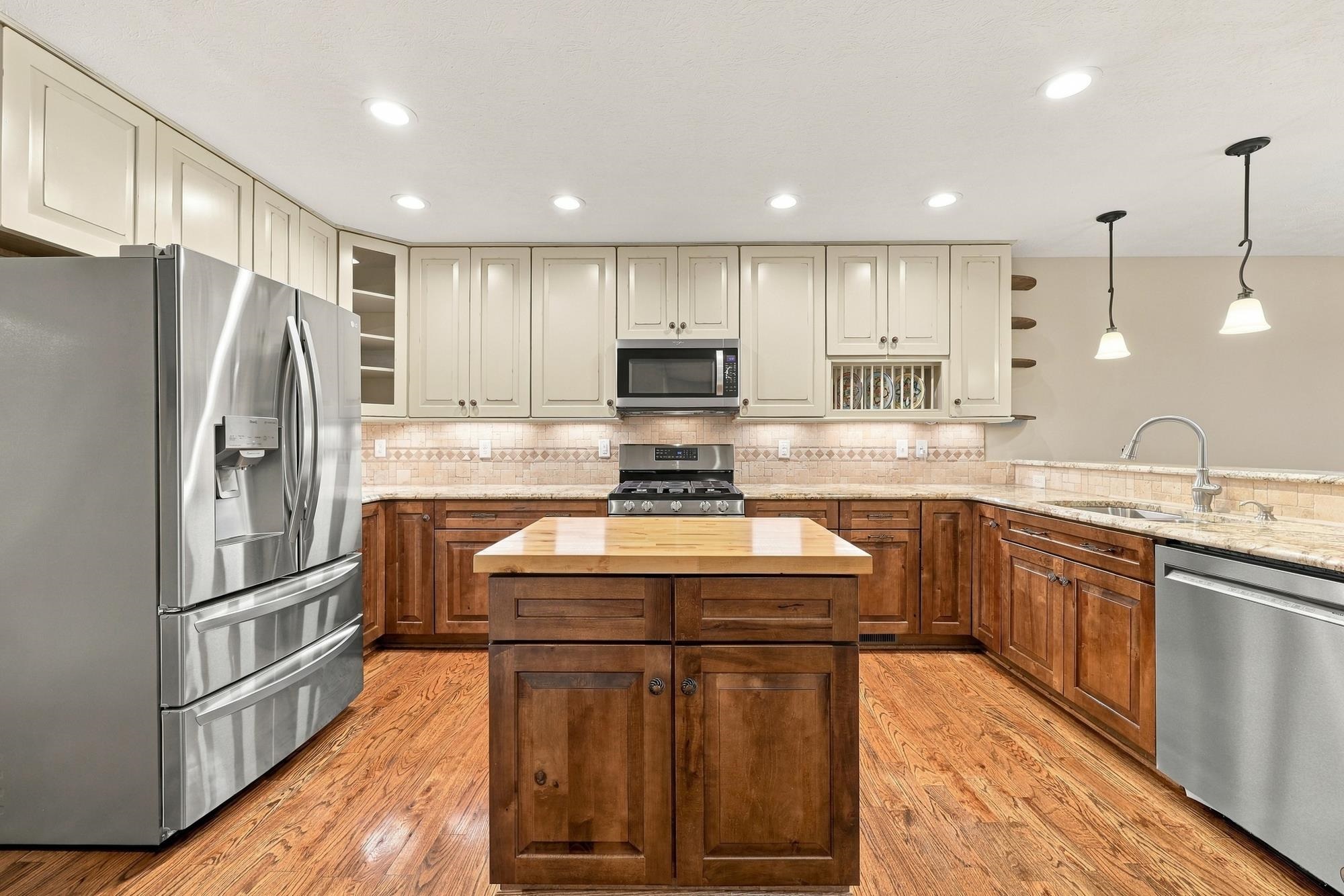 with stainless appliances