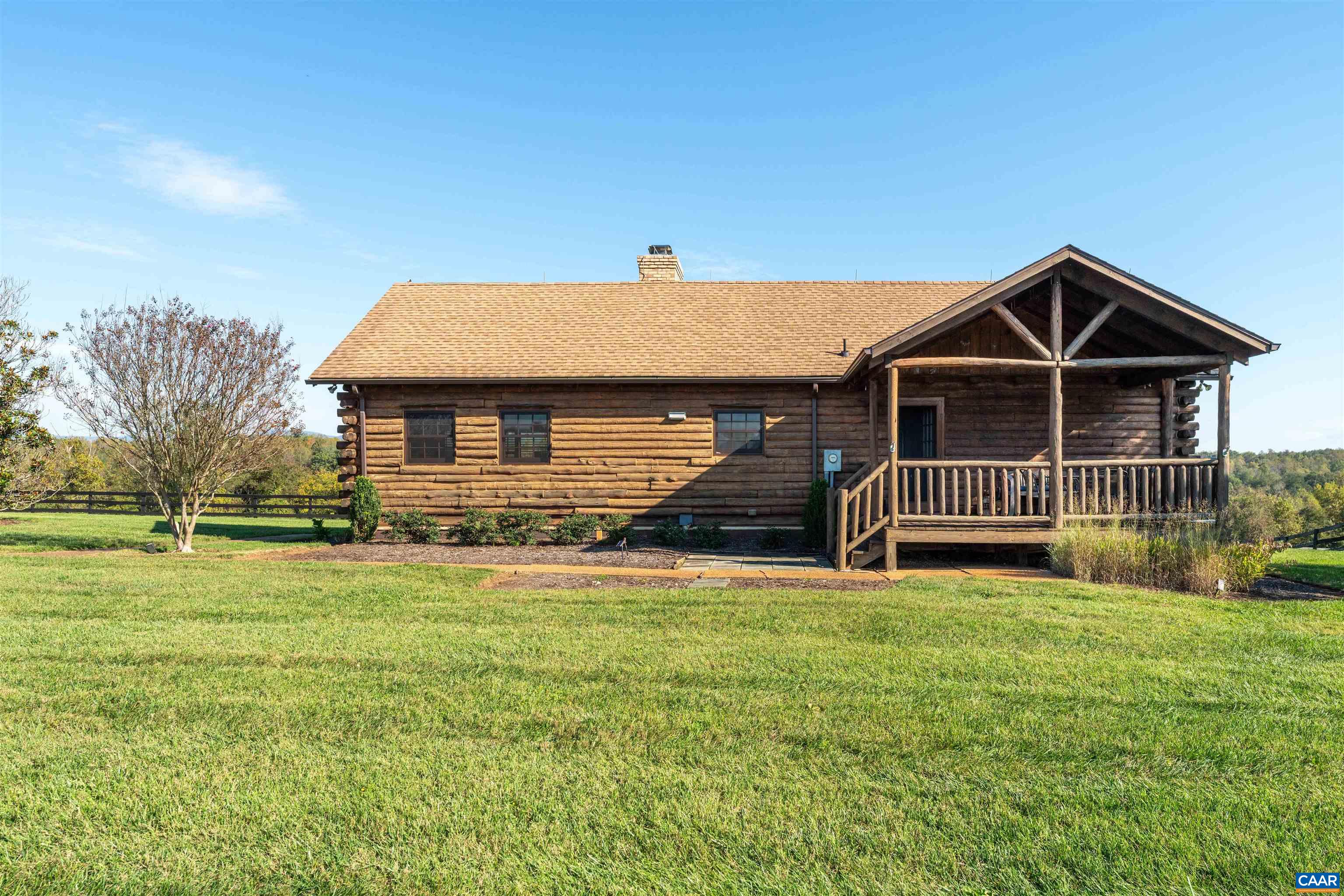 Log cabin built in 1984 and restored by Shenandoah Log Homes in 2021, with new Marvin windows and doors and a new heat pump. Log cabin built in 1984 and restored by Shenandoah Log Homes in 2021, with new Marvin windows and doors and a new heat pump.