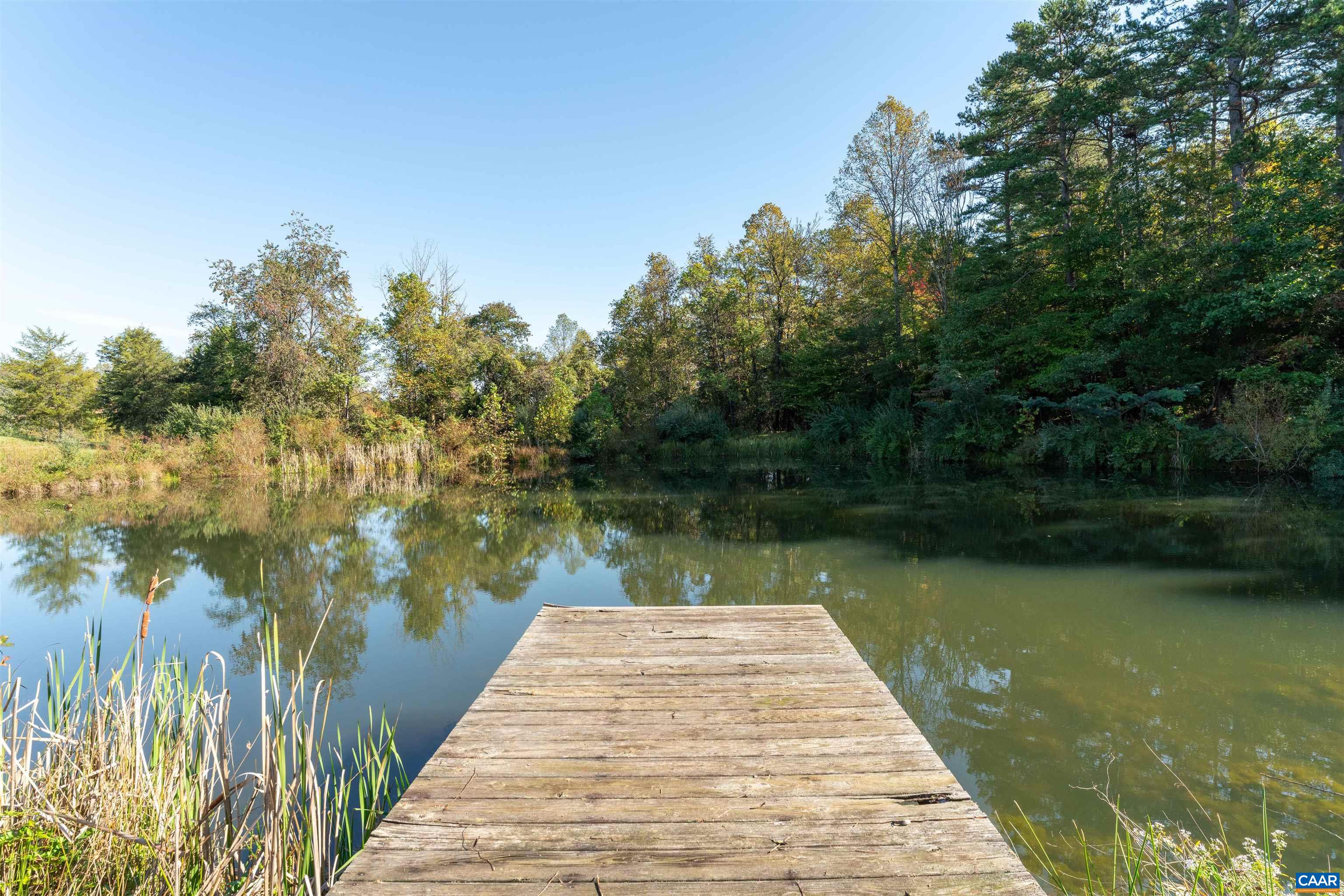 The dock on the pond. The dam was reinforced and the drainage replaced in 2023. The dock on the pond. The dam was reinforced and the drainage replaced in 2023.
