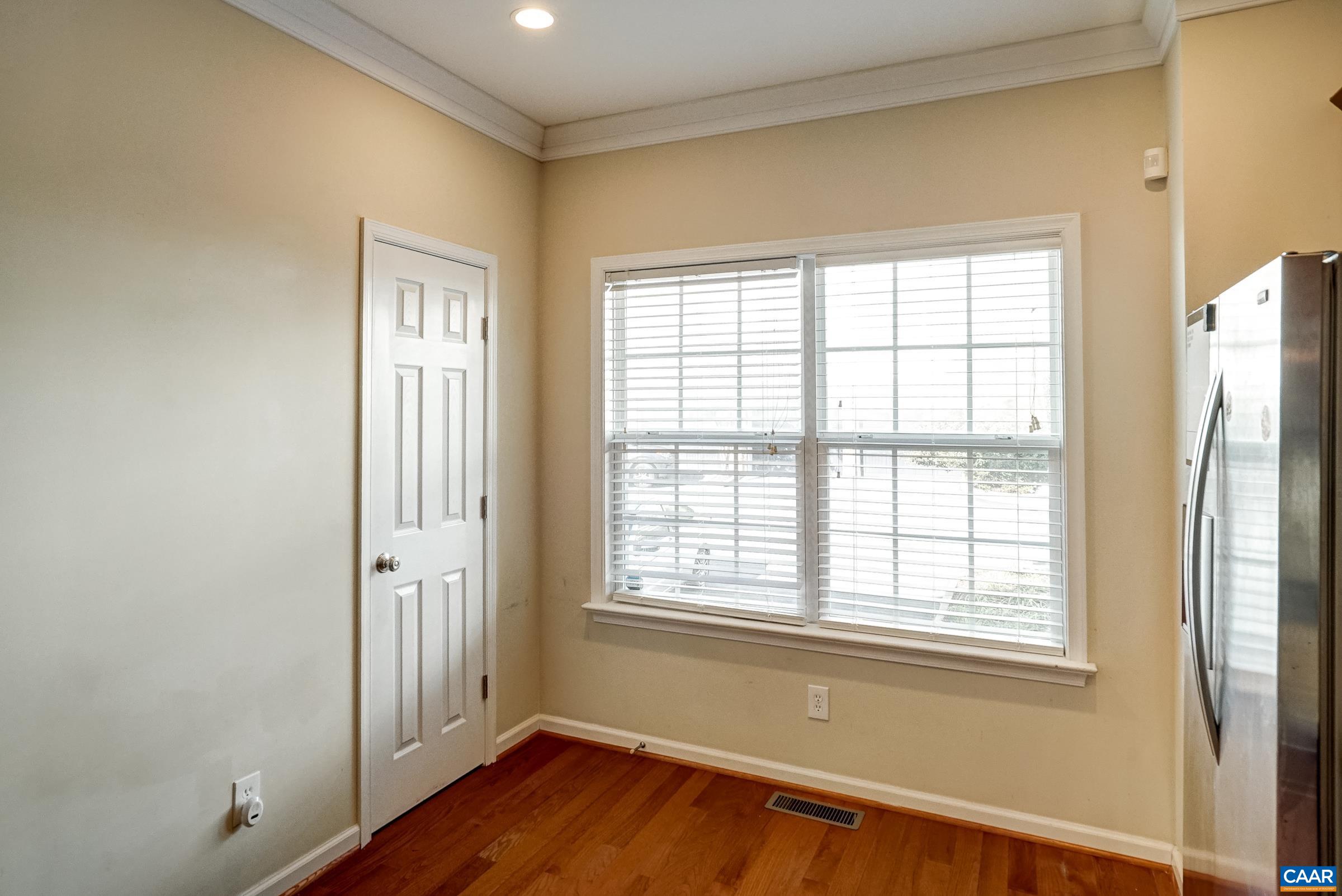 convenient pantry behind closed door