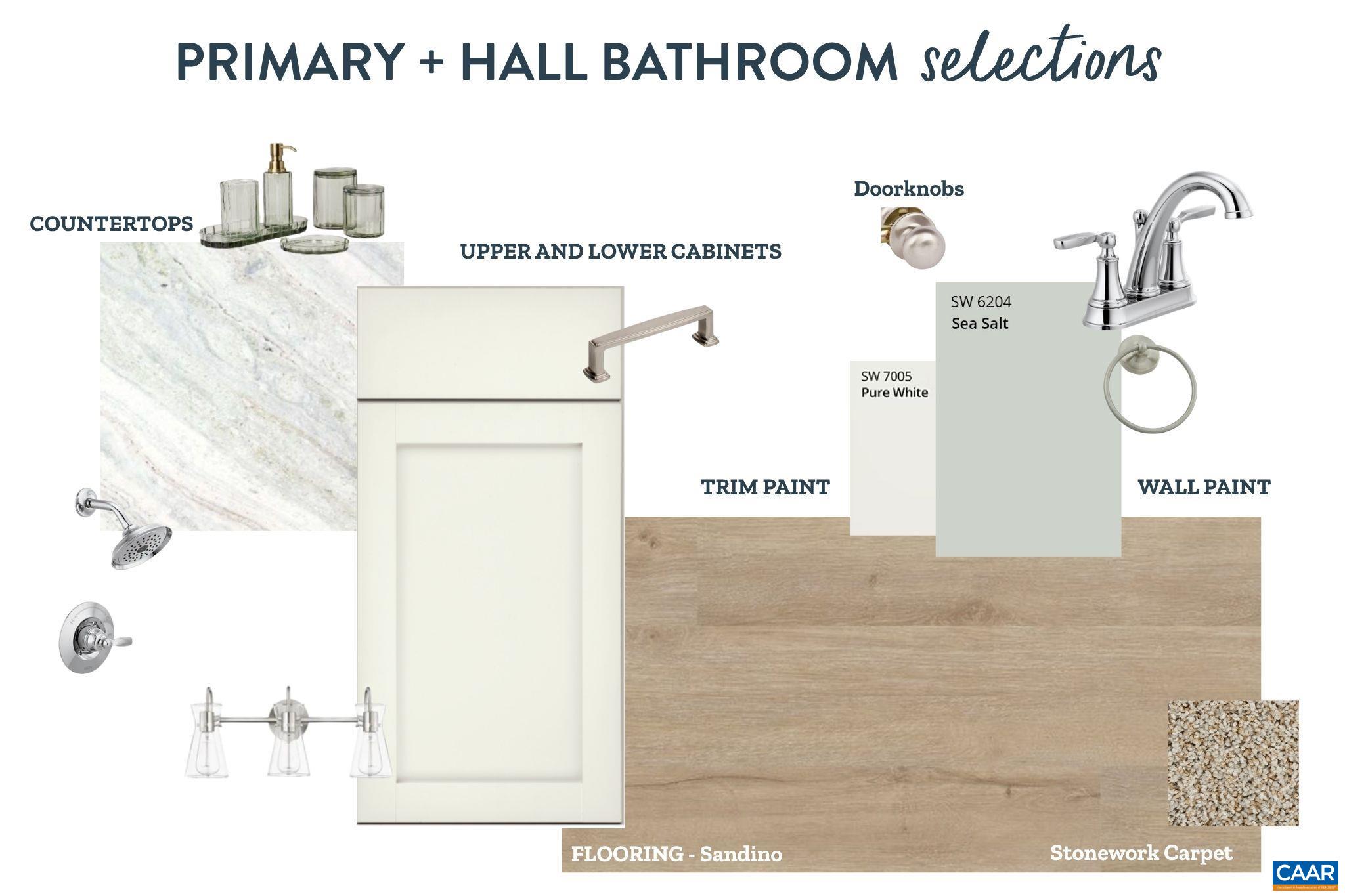 Primary Bathroom Design Selections