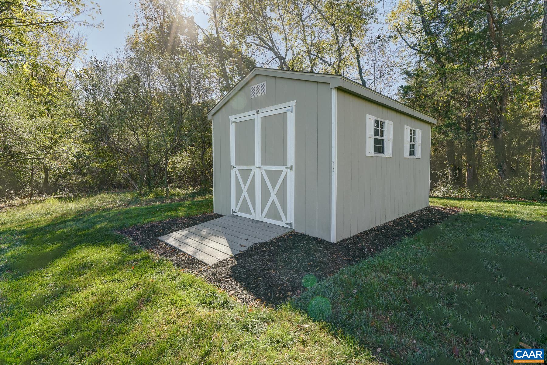 Storage shed. Storage shed.