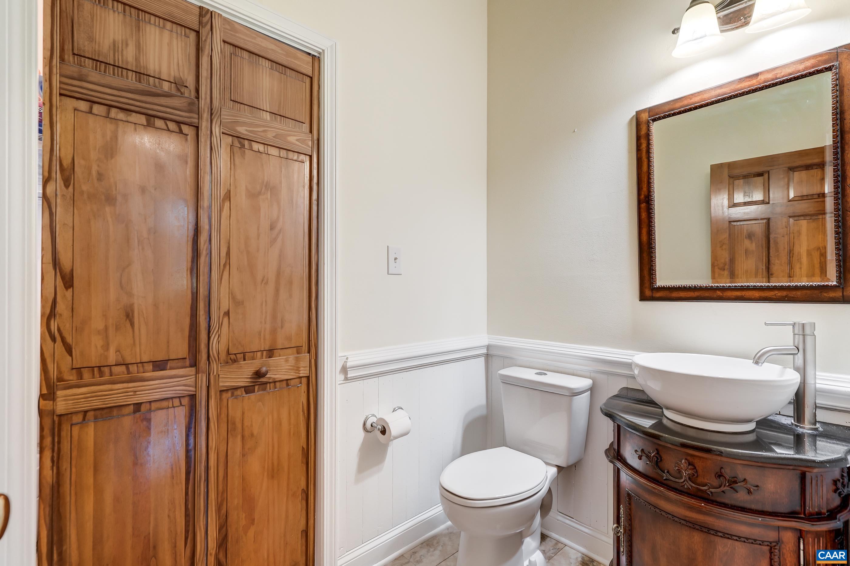 Powder room with bowl sink Powder room with bowl sink