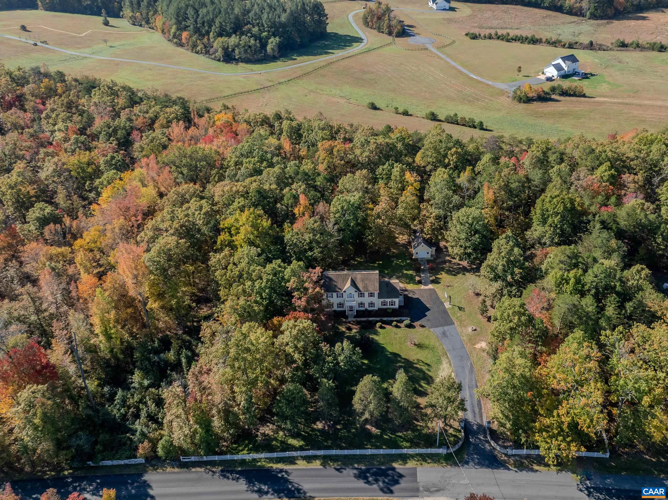 Surrounded by mature trees for a sense of privacy. Surrounded by mature trees for a sense of privacy.