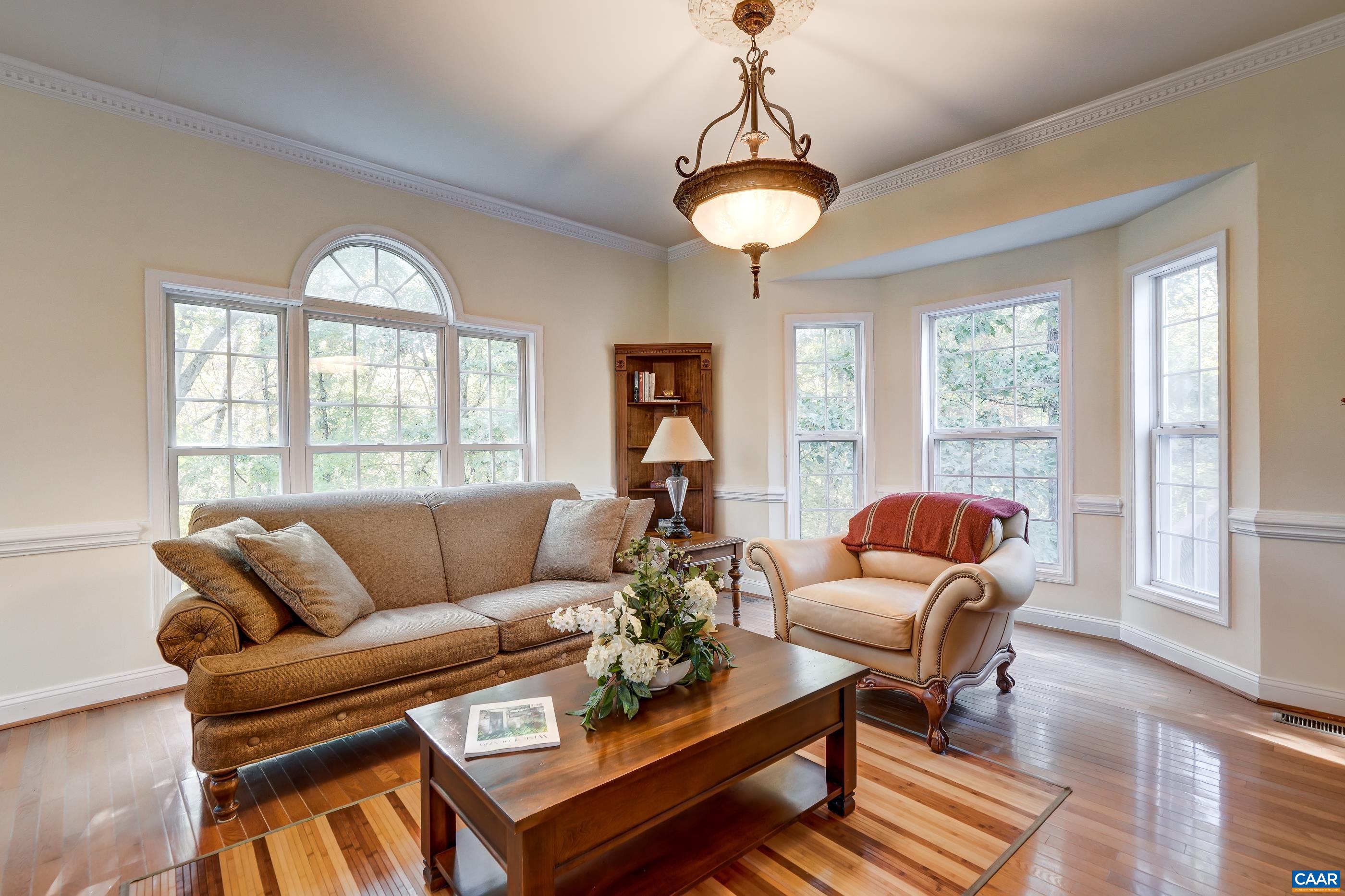Bay window in living room. Bay window in living room.